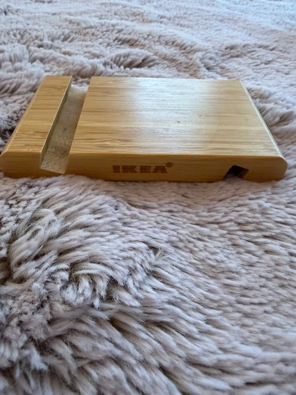 IKEA Bamboo Phone Dock - Light Natural